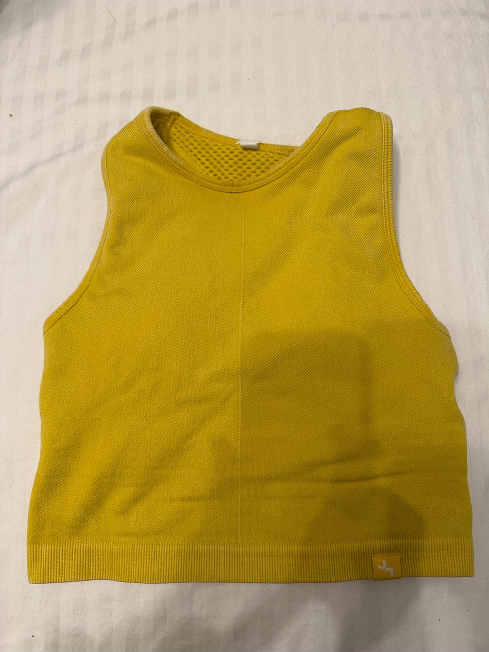 Womens Yellow Sleeveless sports bra-joy lab